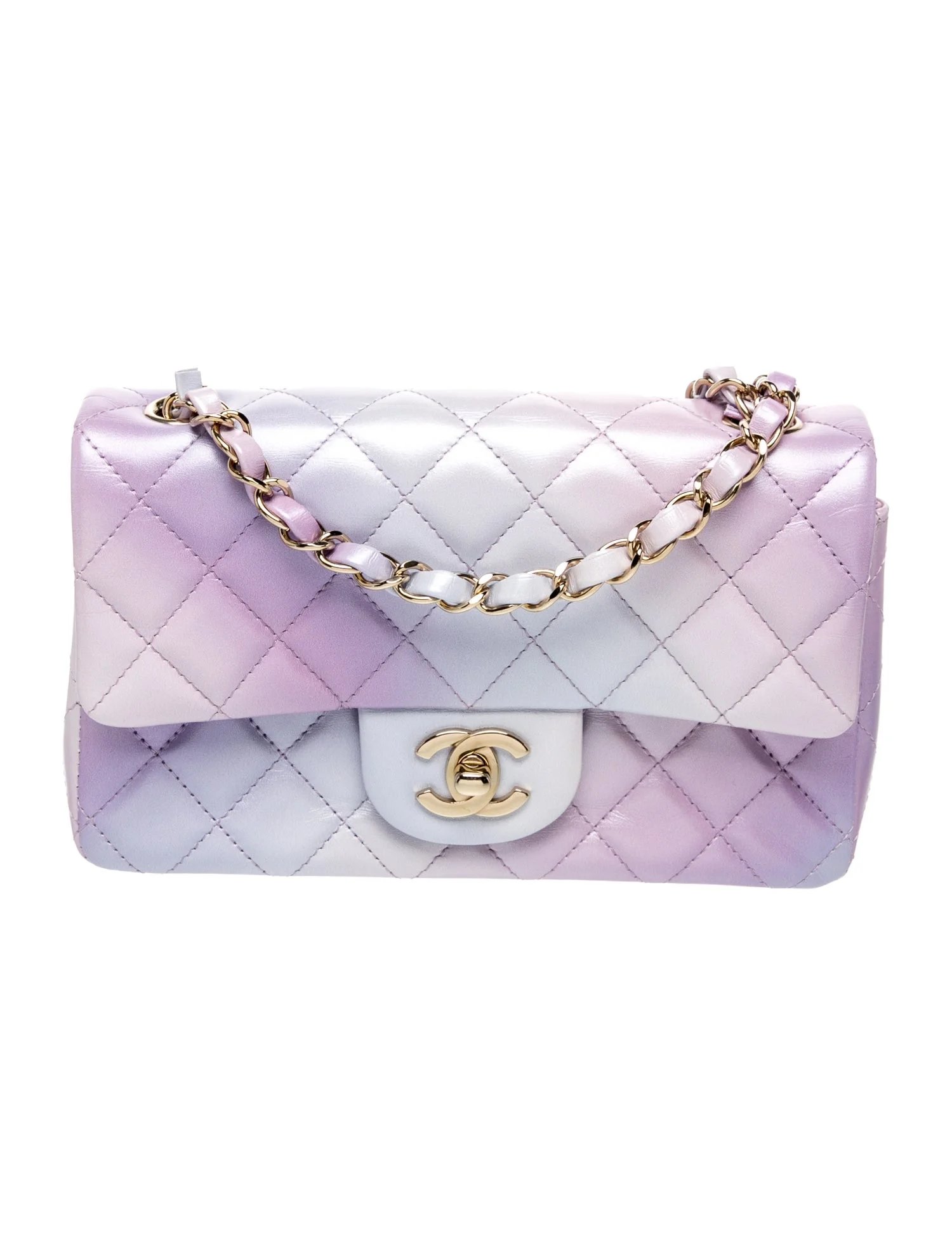 Tie Dye Ombre Rectangular Mini Flap Bag