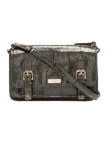 Embossed Leather Messenger Bag
