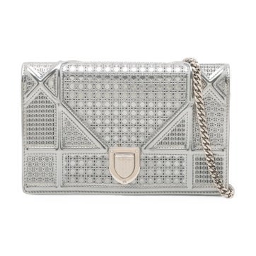 Patent Leather Diorama Wallet on Chain