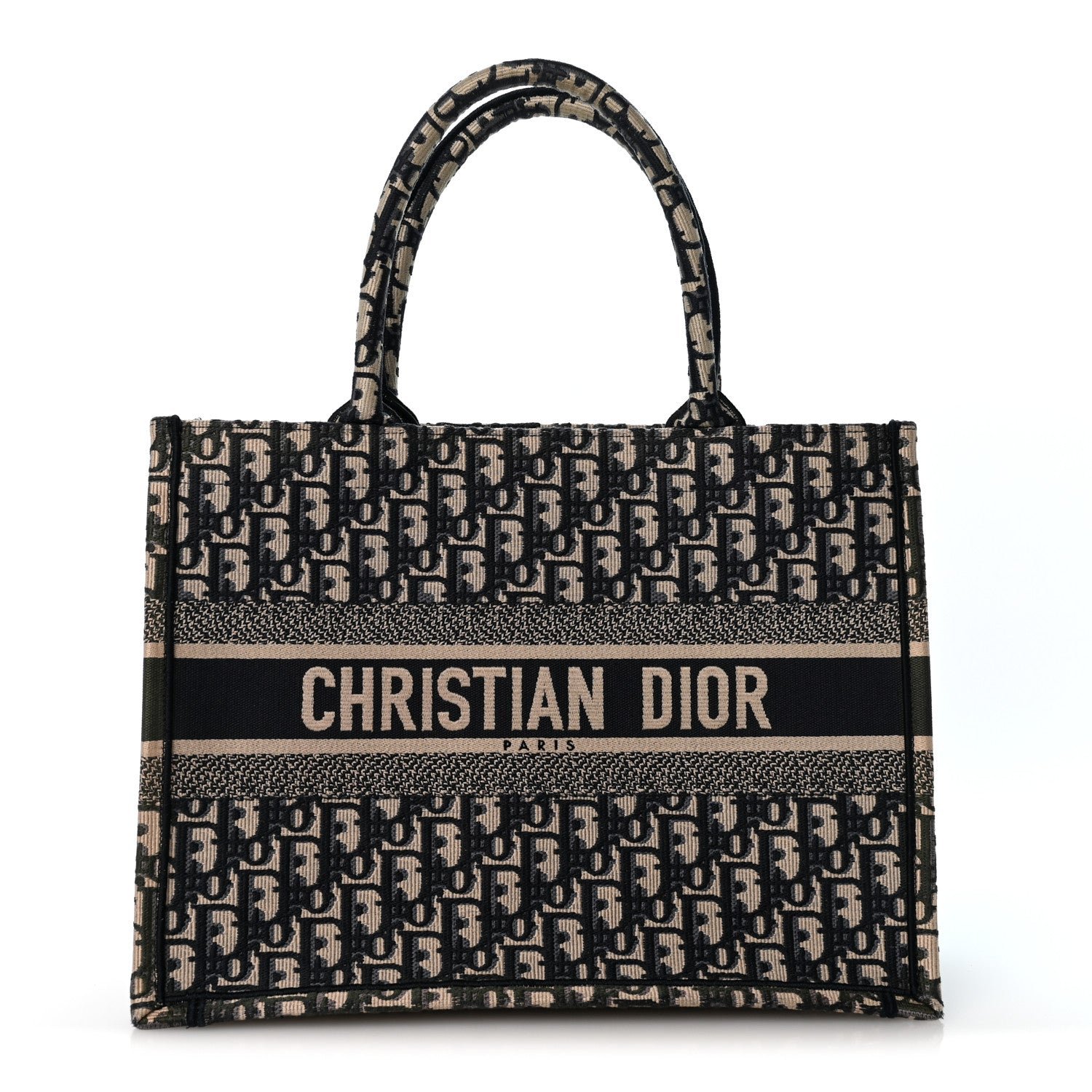Christian Dior Oblique Medium Book Tote Blue Multicolor