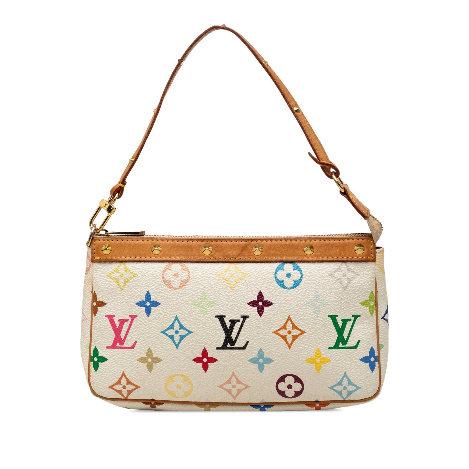 Vachetta Leather Monogram Multicolore Pochette Accessoires
