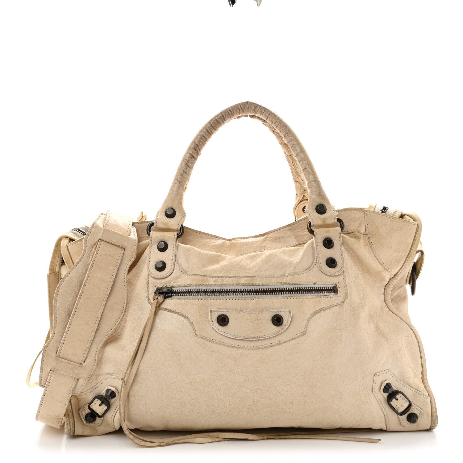 Balenciaga Agneau Classic Hardware City White Light