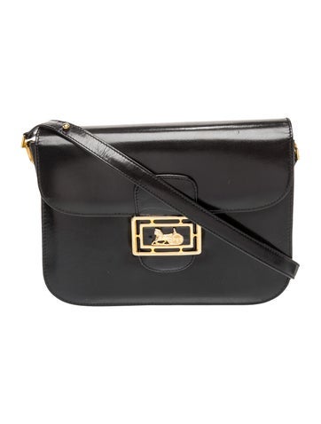 Leather Horse Carriage Flap Bag