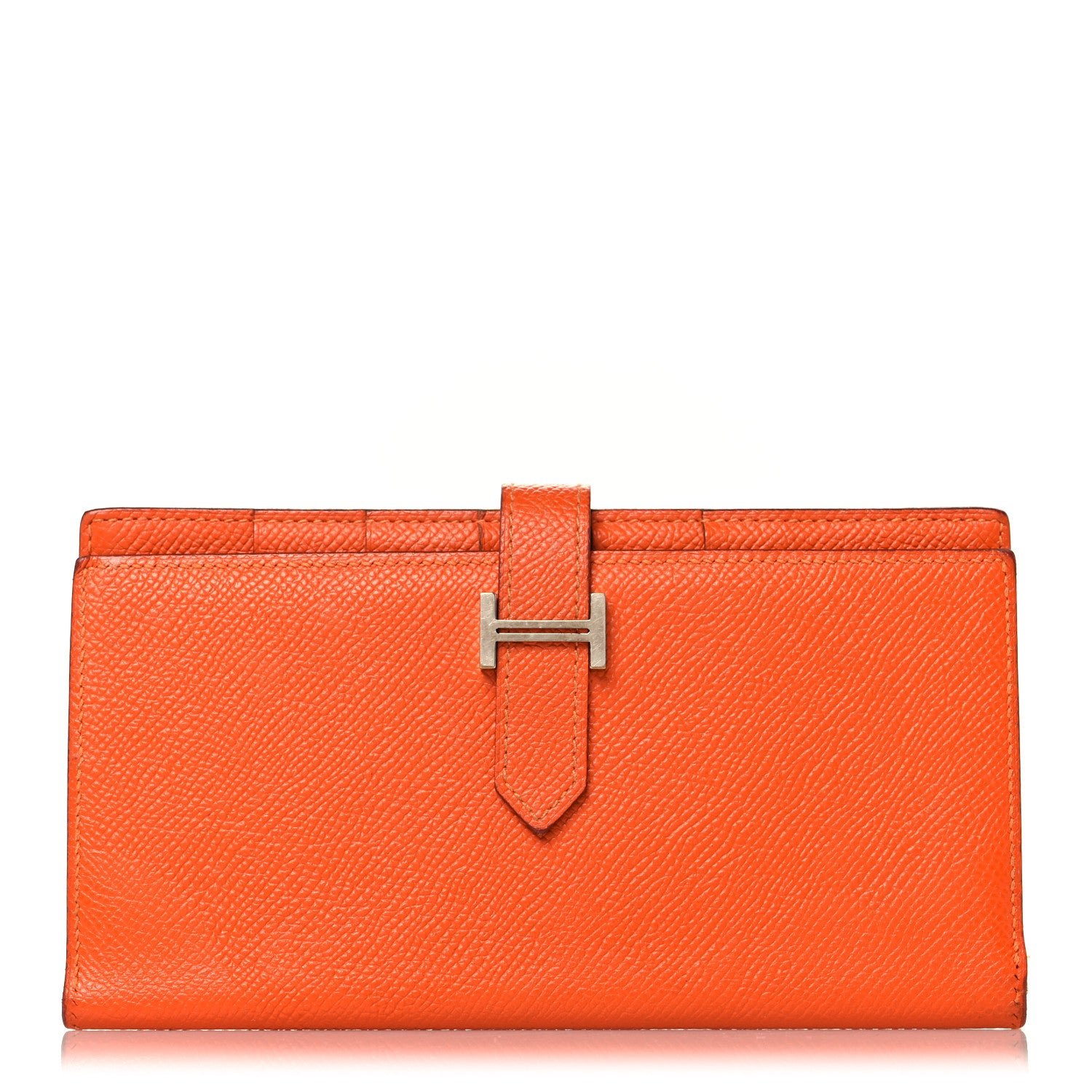Hermes Hermes Epsom Bearn Gusset Wallet Orange