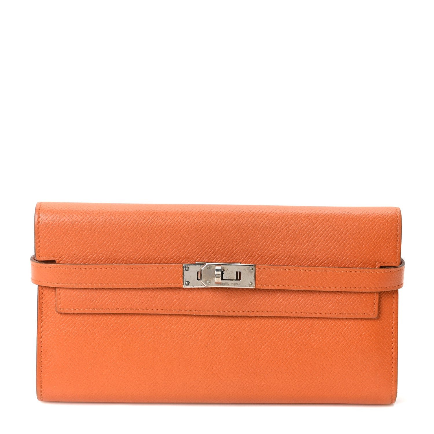 Hermes Epsom Kelly Longue Wallet Orange
