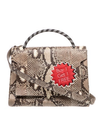 Anya Hindmarch Snakeskin Top Handle Bag