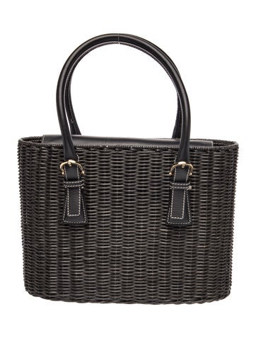 Wicker Top Handle Bag