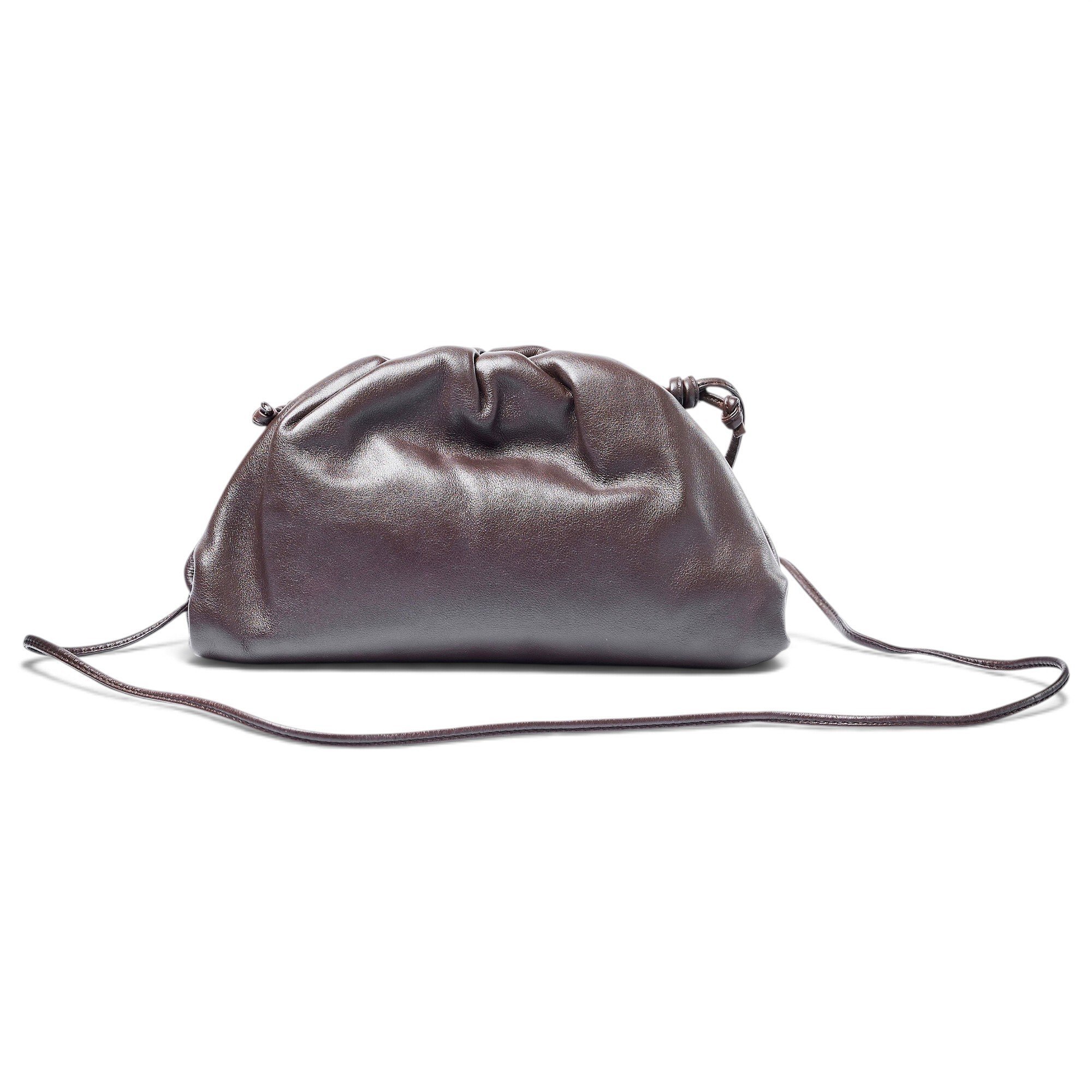 Pouch leather clutch bag