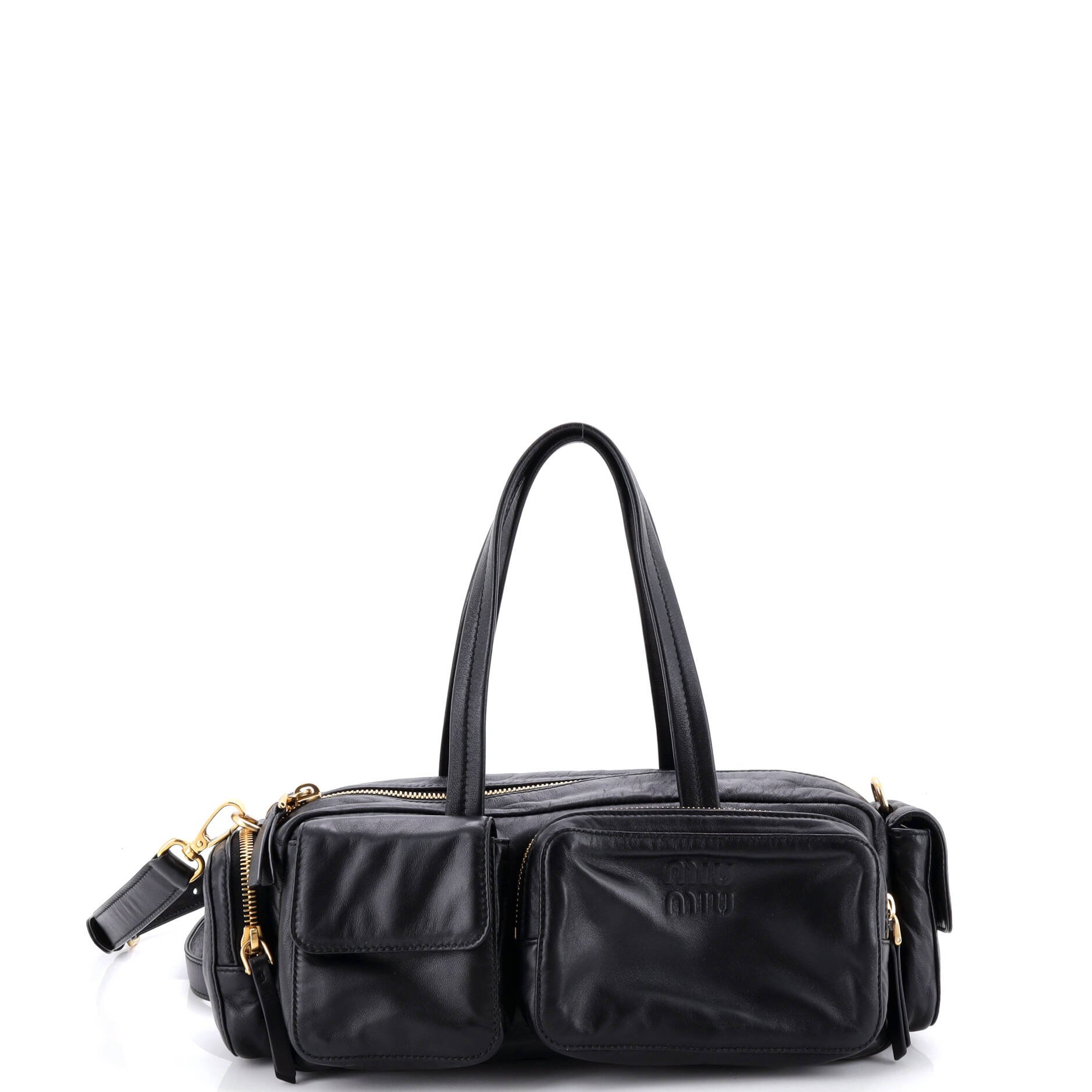 Miu Miu Multi Pocket Shoulder Bag Leather
