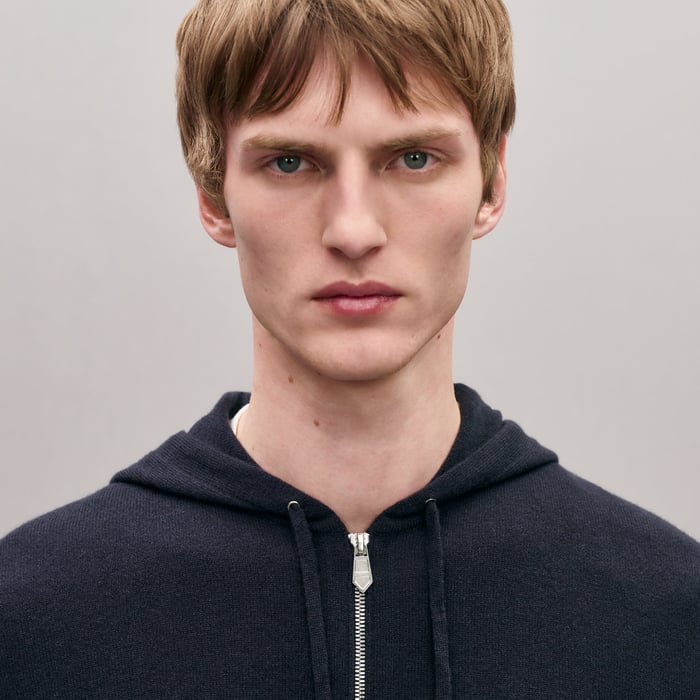 Marine "Maillon Chaine d'Ancre" Zipped Cashmere Jacket