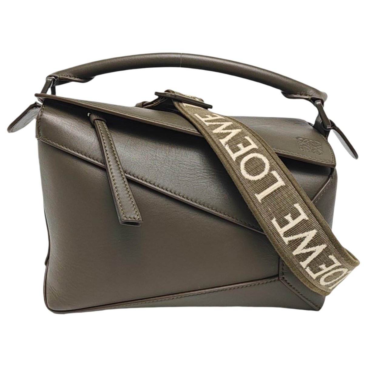 Puzzle leather handbag