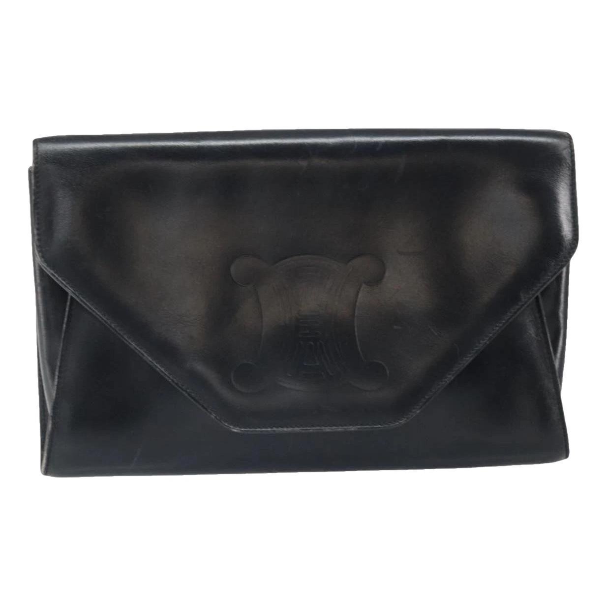 Leather clutch bag