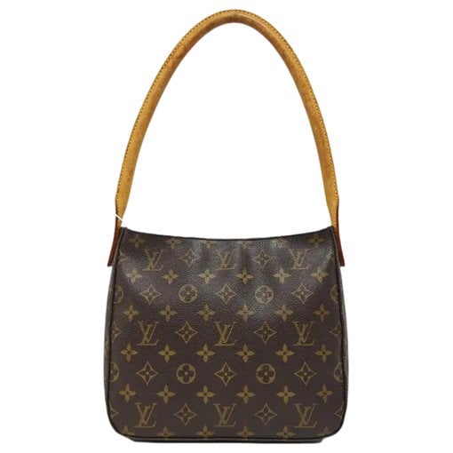 Looping leather handbag