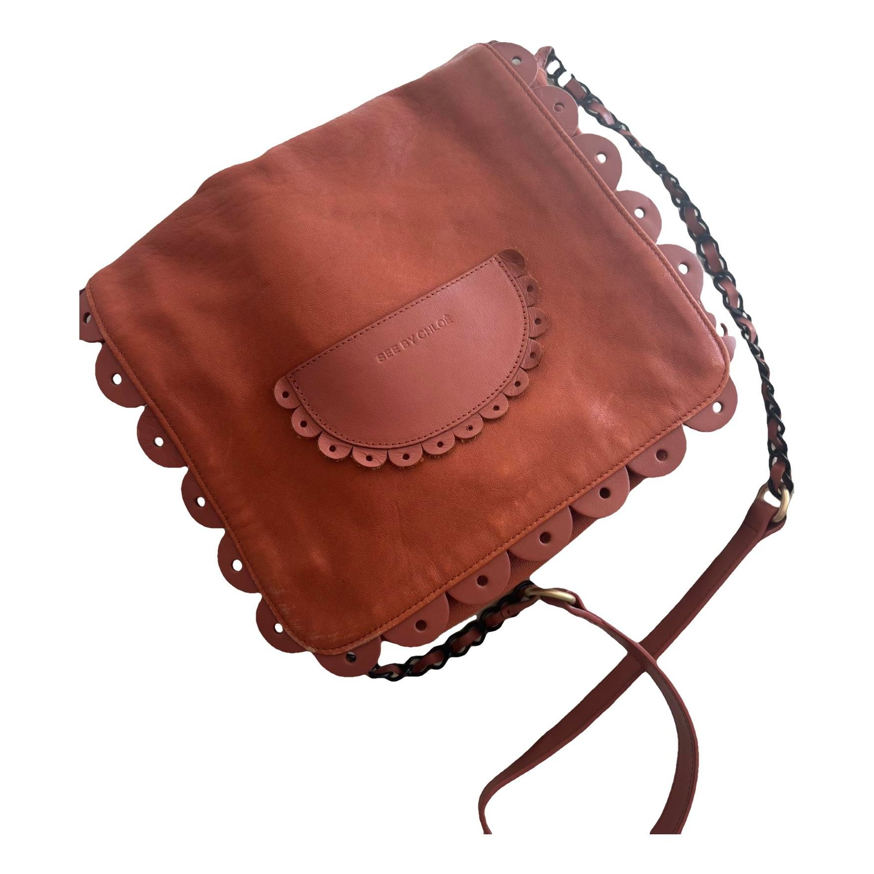 Leather clutch bag
