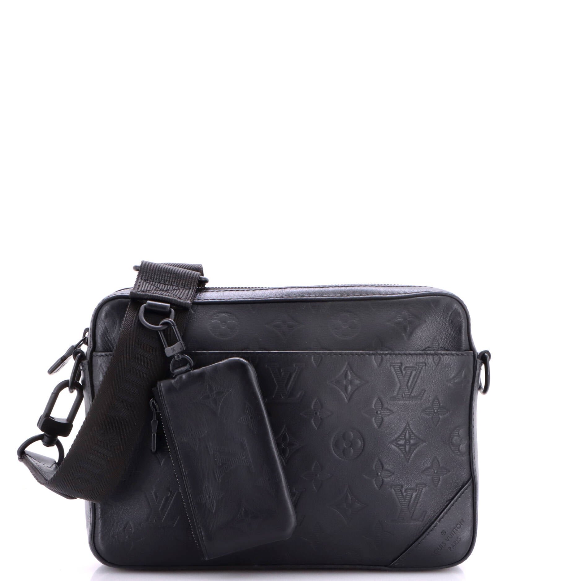 Duo Messenger Bag Monogram Shadow Leather