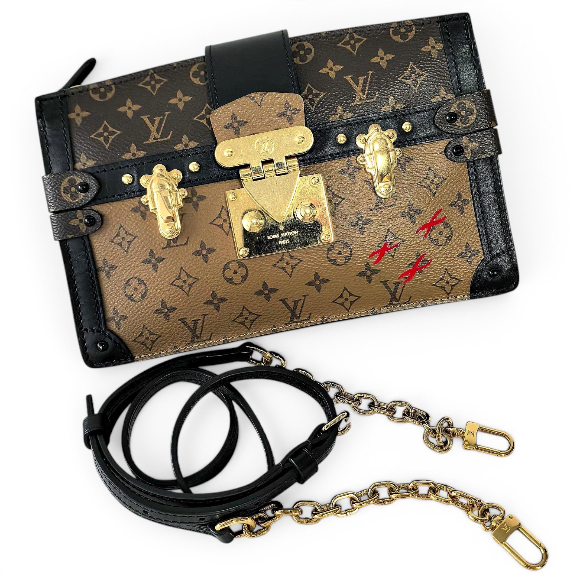 Petite Malle leather crossbody bag