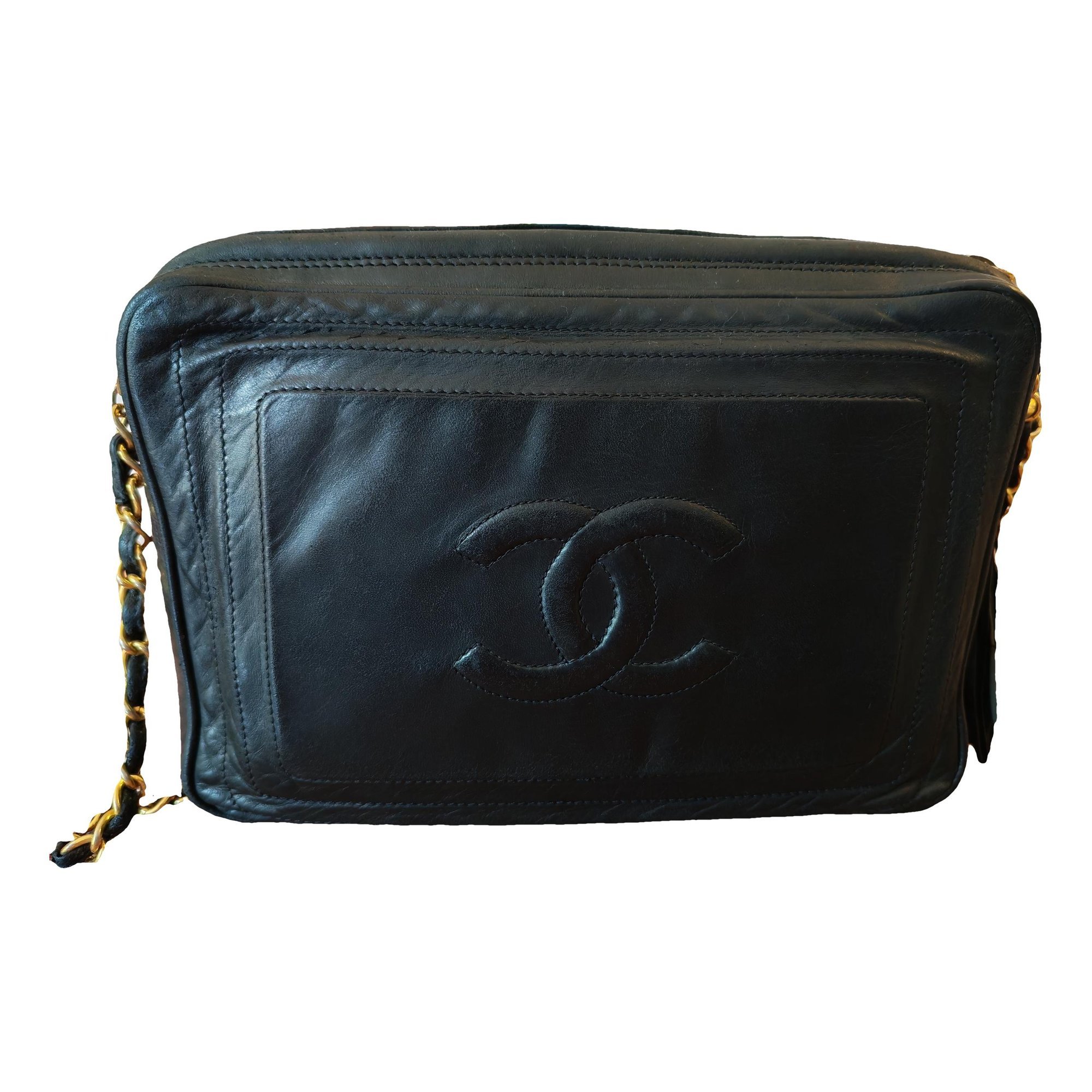 Vintage CC Chain leather handbag
