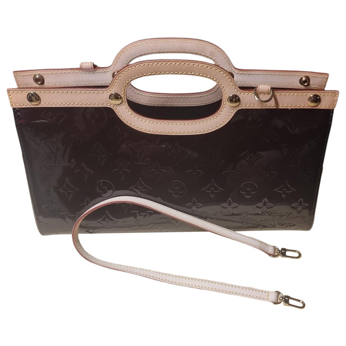 Patent leather clutch bag