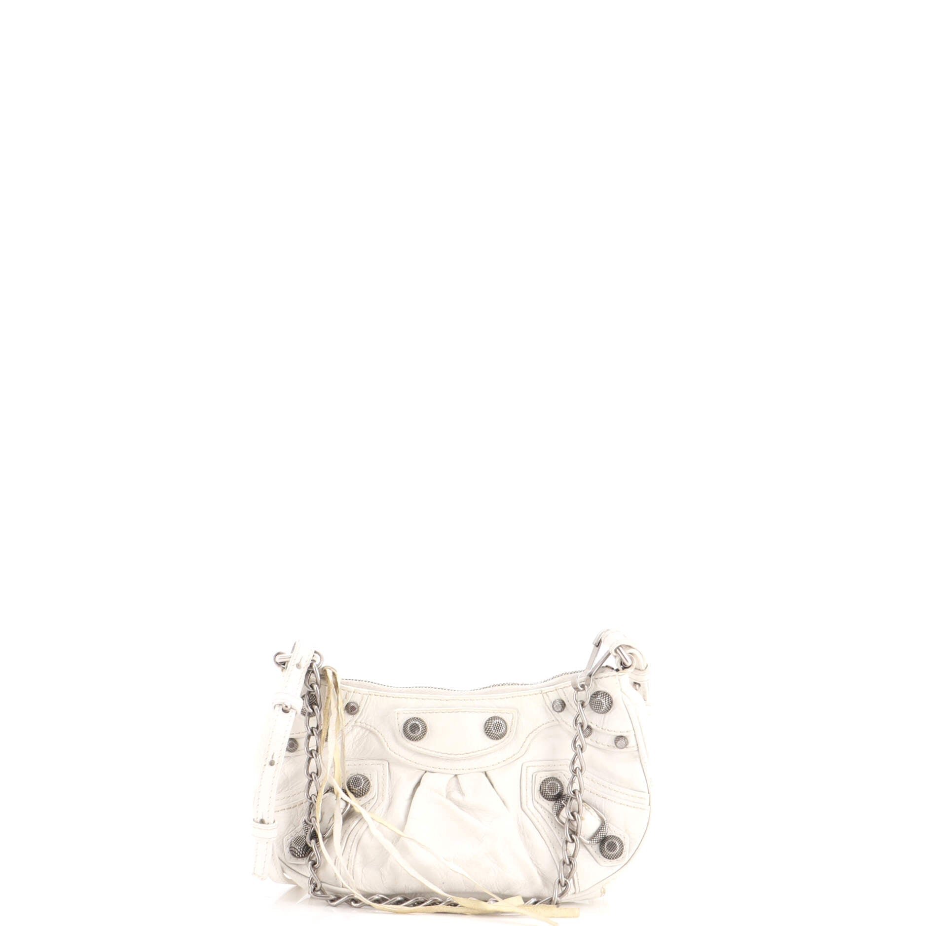Le Cagole Giant Studs Chain Shoulder Bag Leather XS