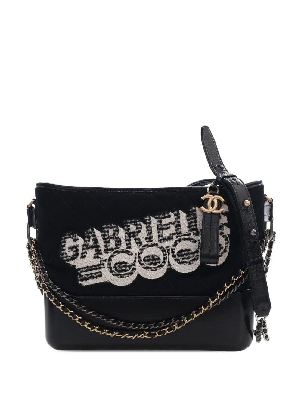 2017-2018 Medium Wool Coco Embroidered Gabrielle Hobo crossbody bag