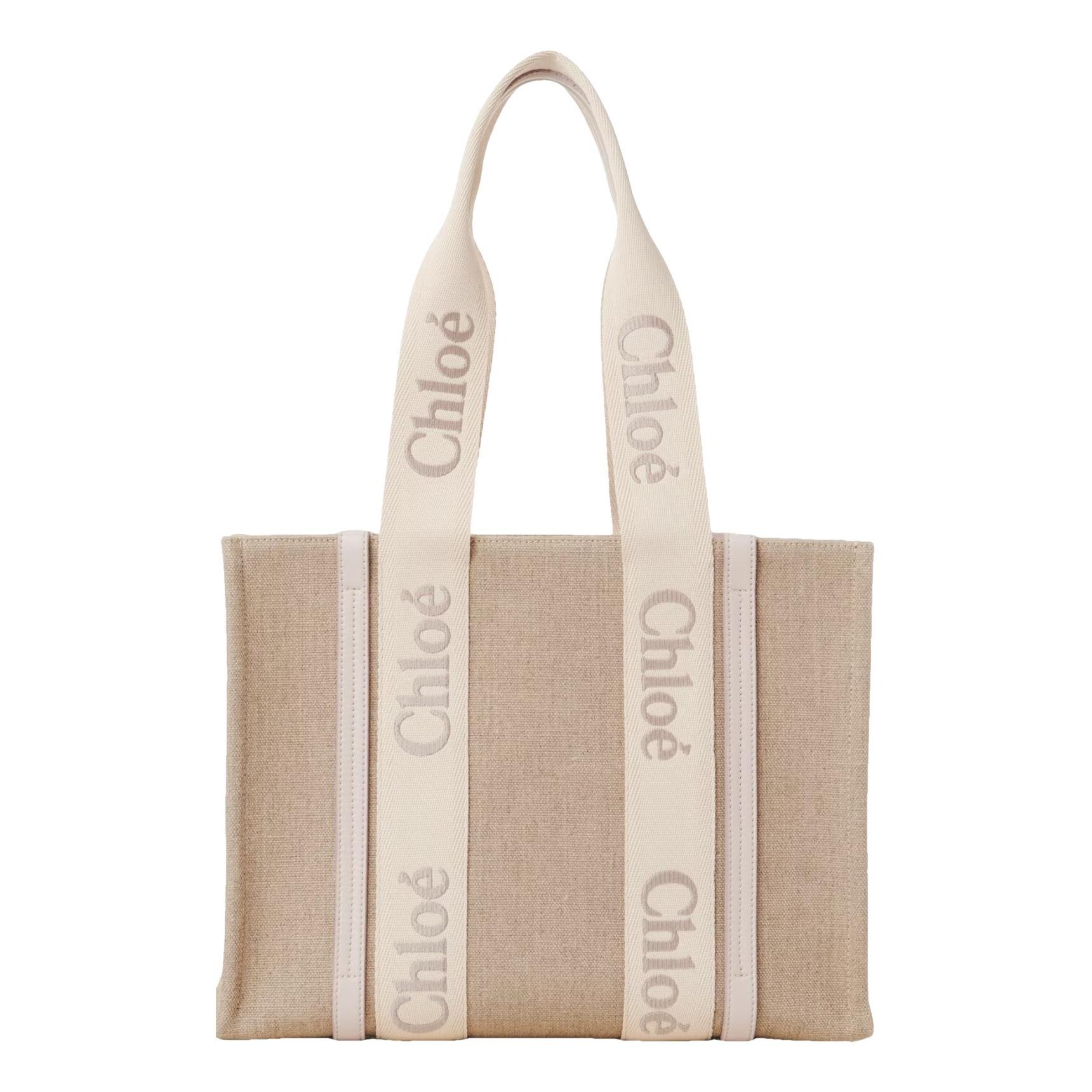 Woody linen tote
