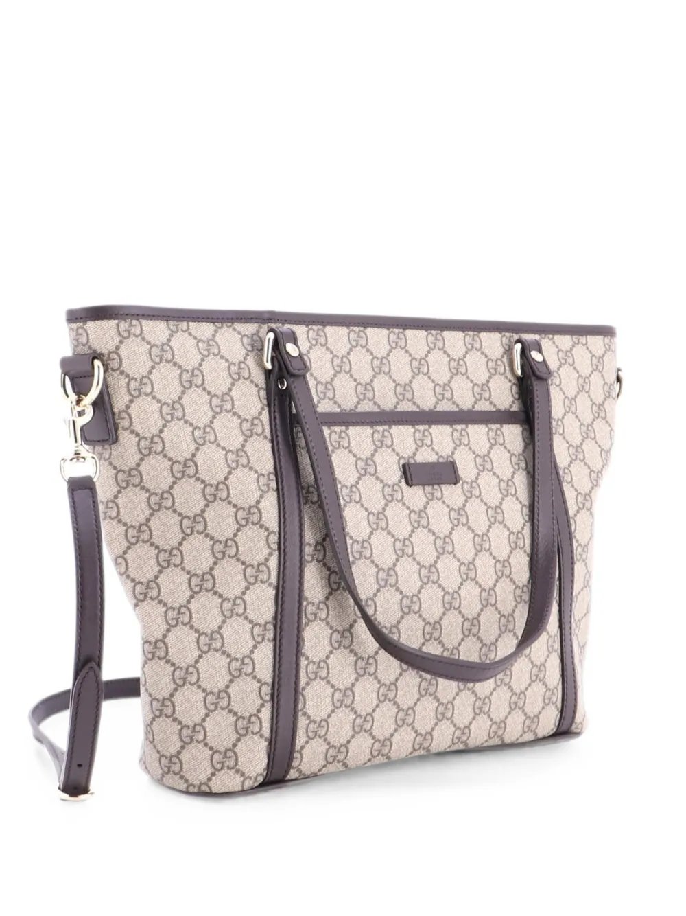 Front Pocket Convertible GG Coated Canvas Medium tote bag