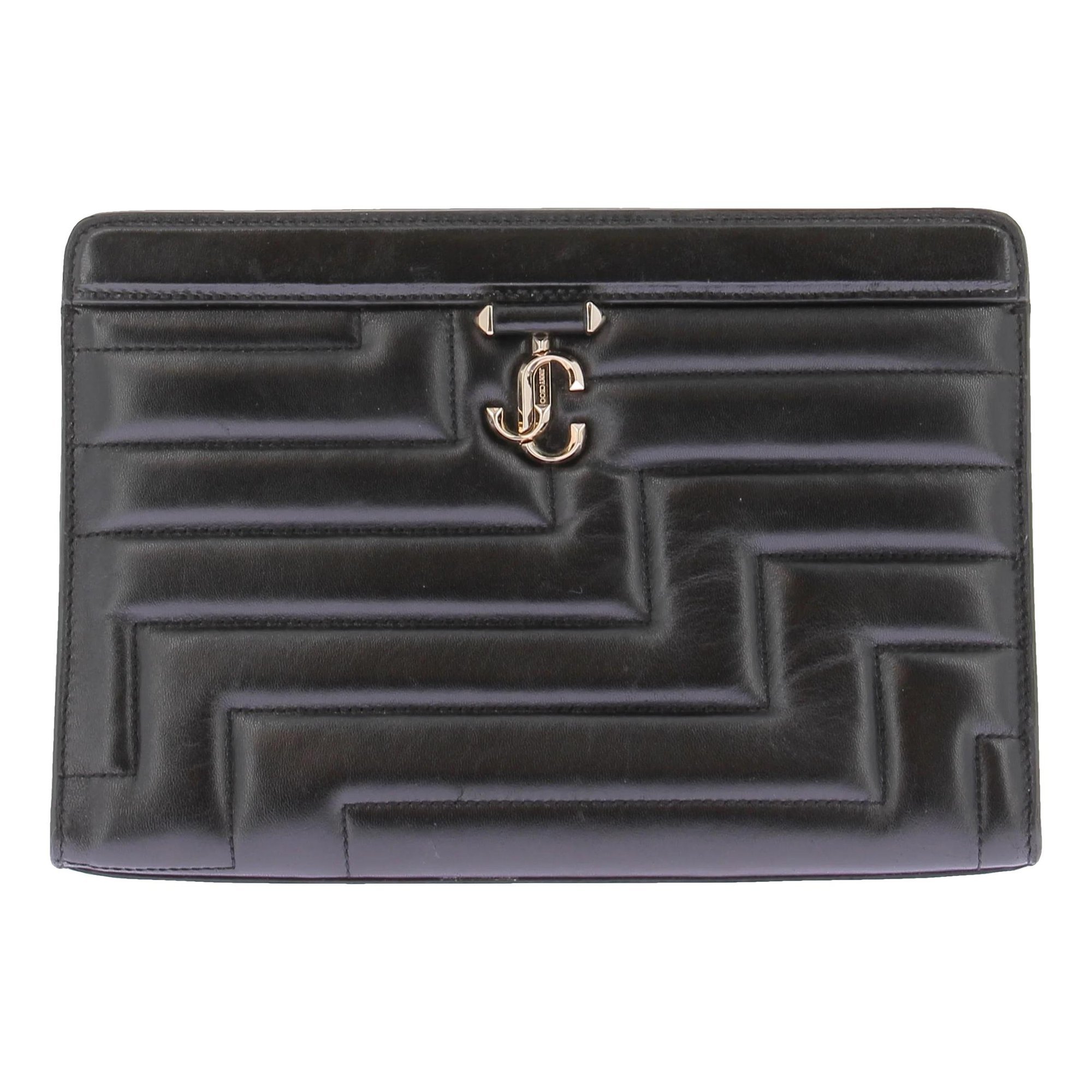 Leather clutch bag