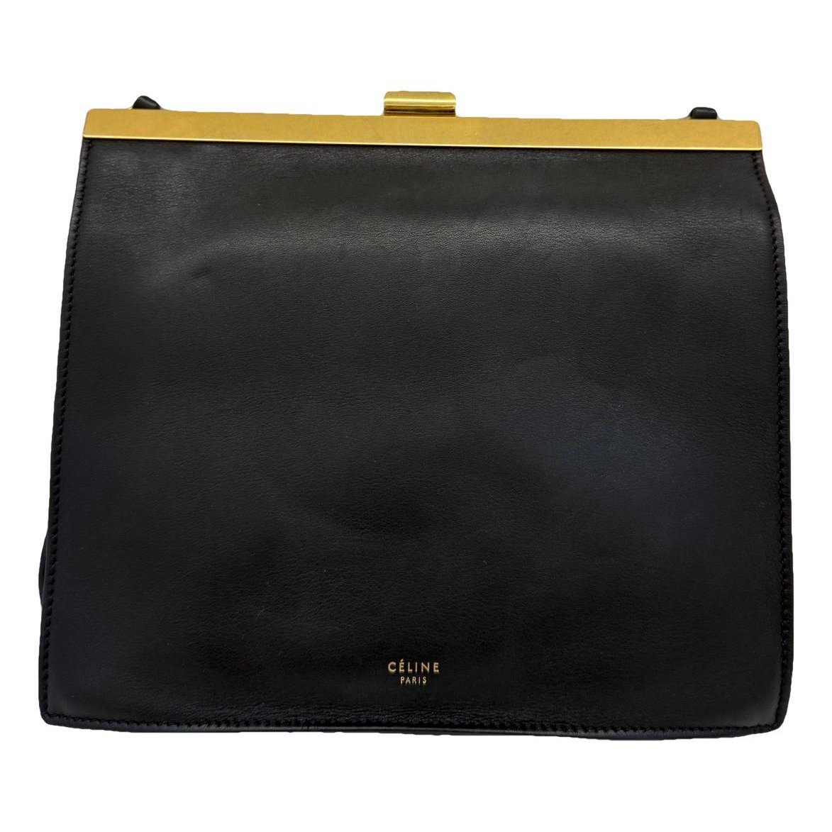 Clasp leather crossbody bag