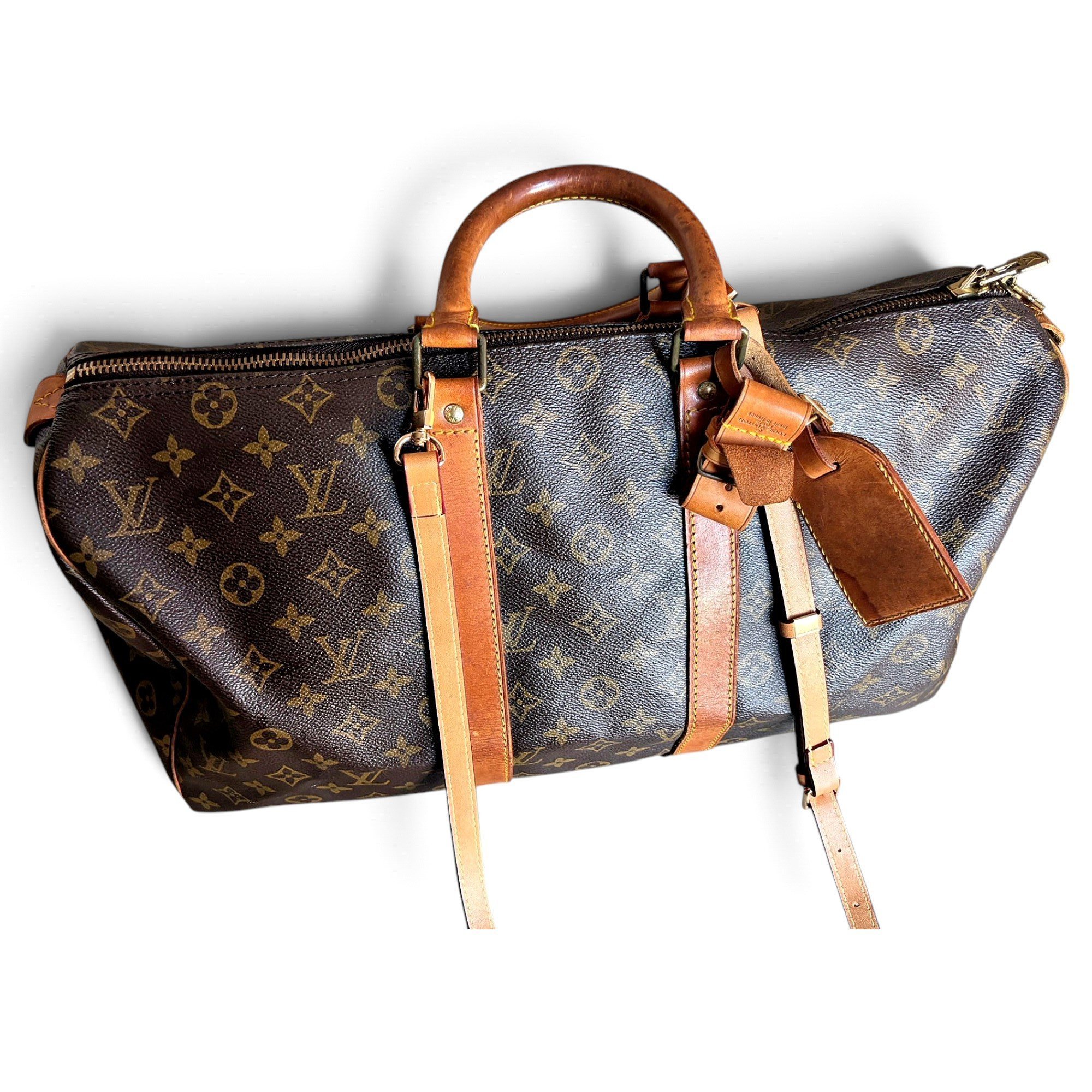 Keepall leather travel bag
