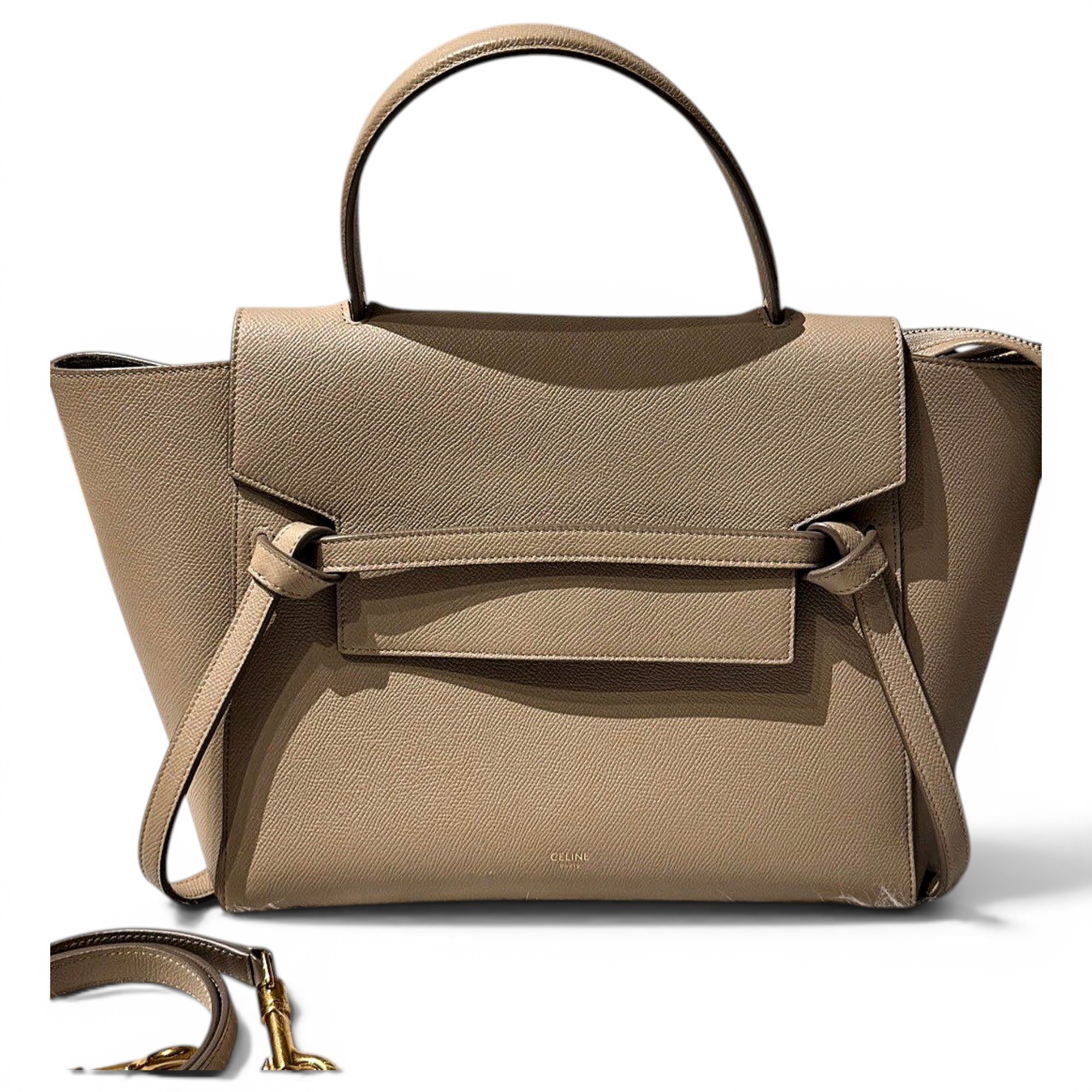 Belt leather handbag