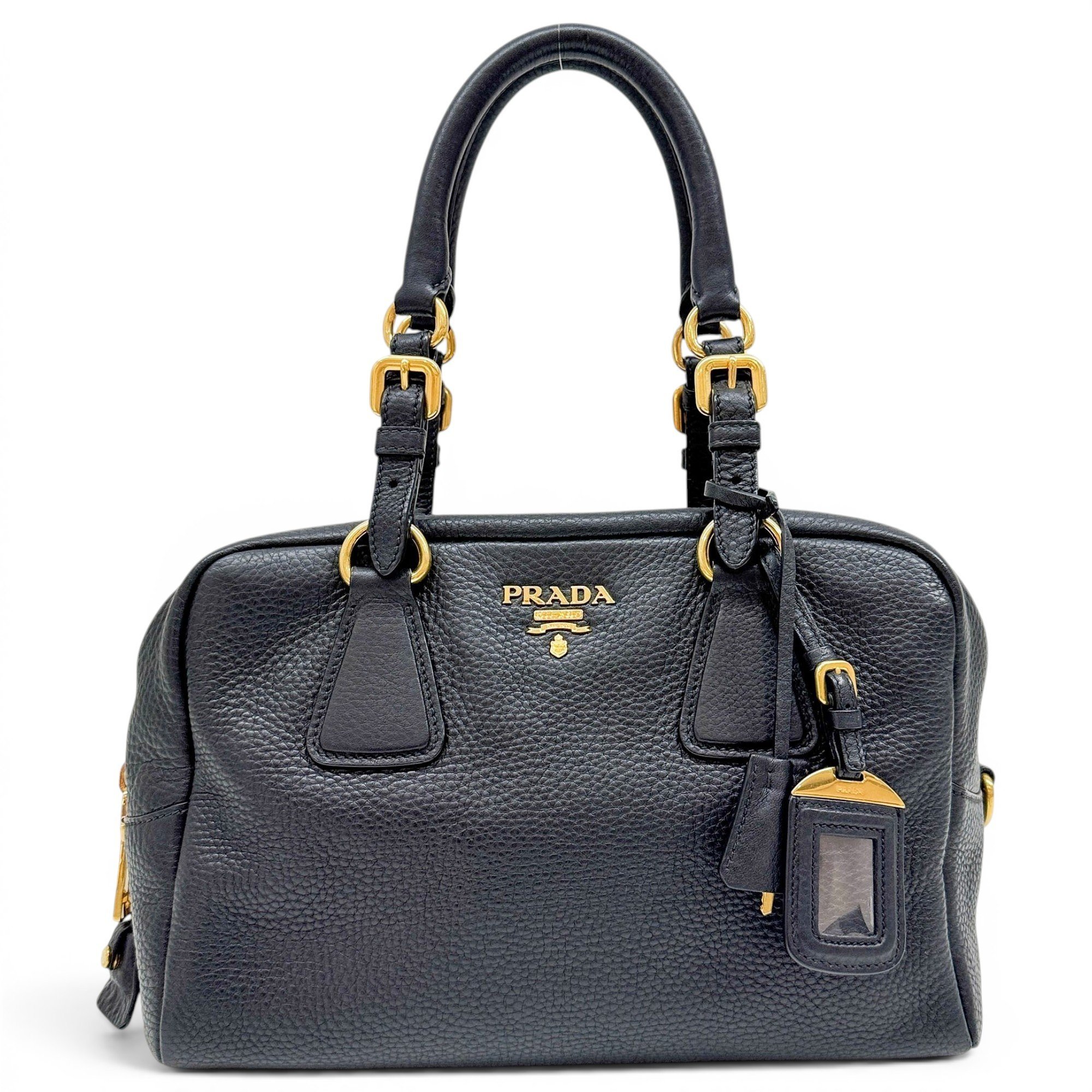 Bowling leather handbag
