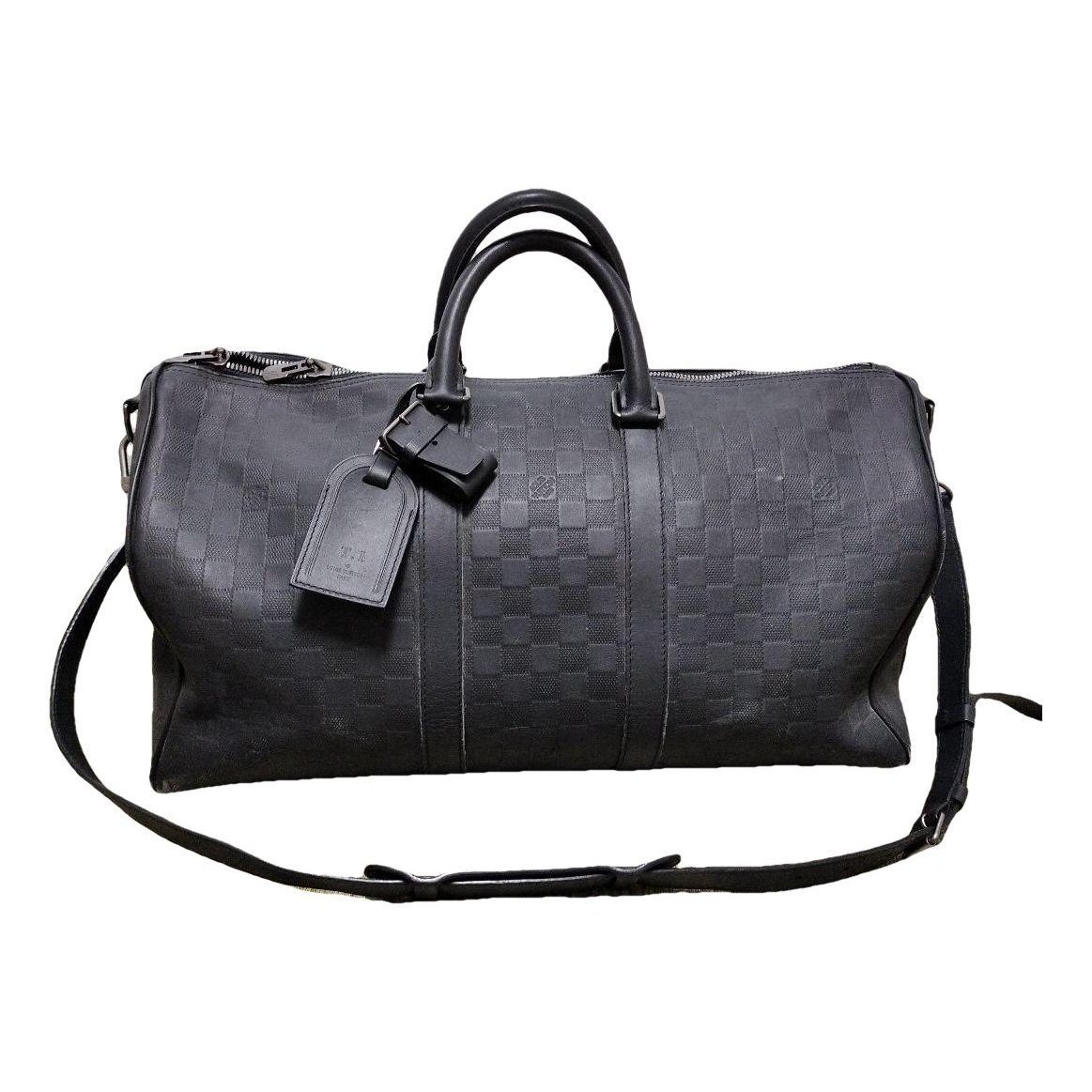 Keepall leather travel bag