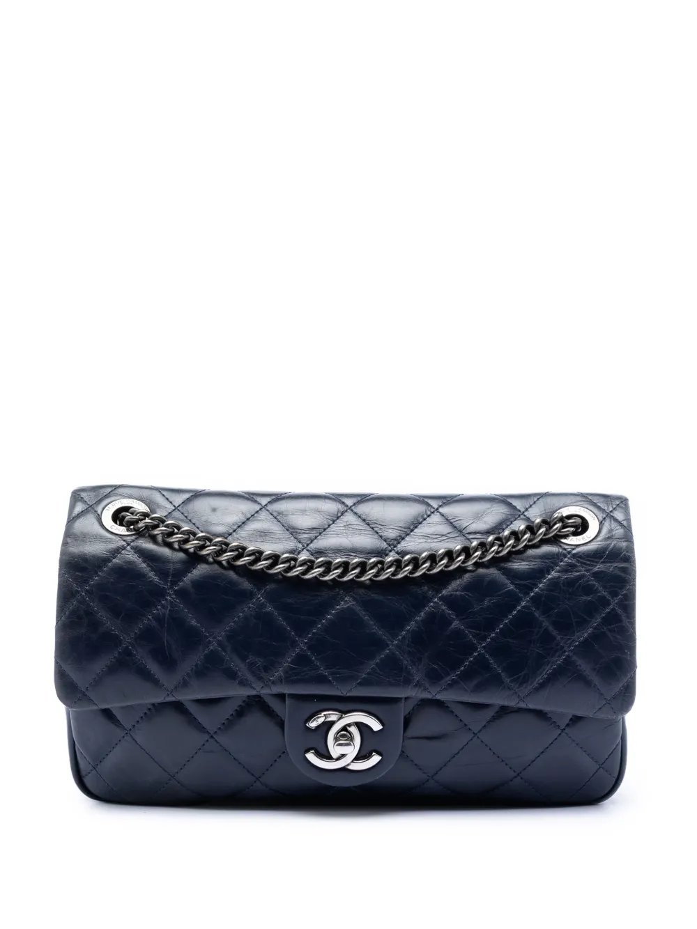 2014-2015 Medium Aged Calfskin Duo Color Flap crossbody bag