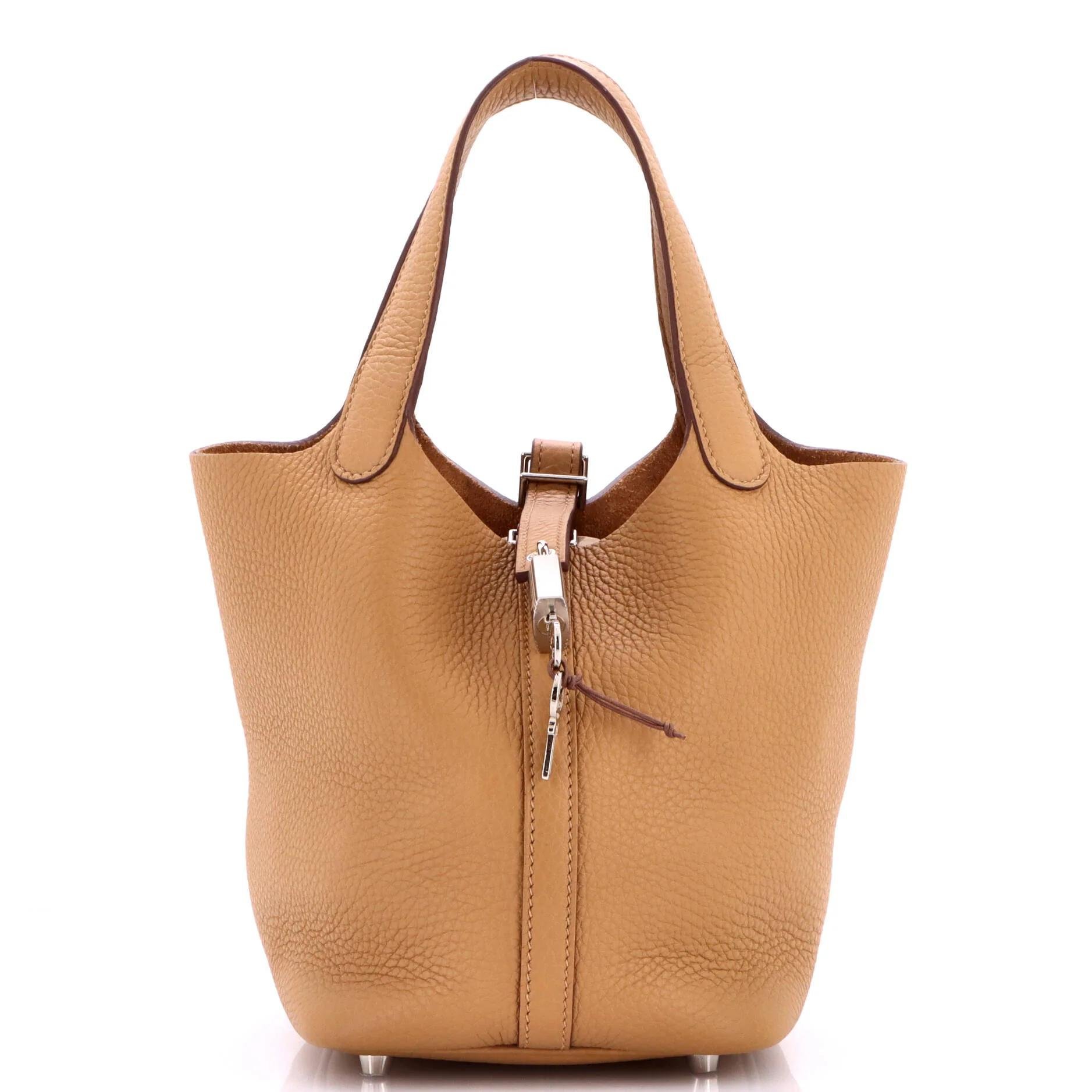 Picotin leather handbag