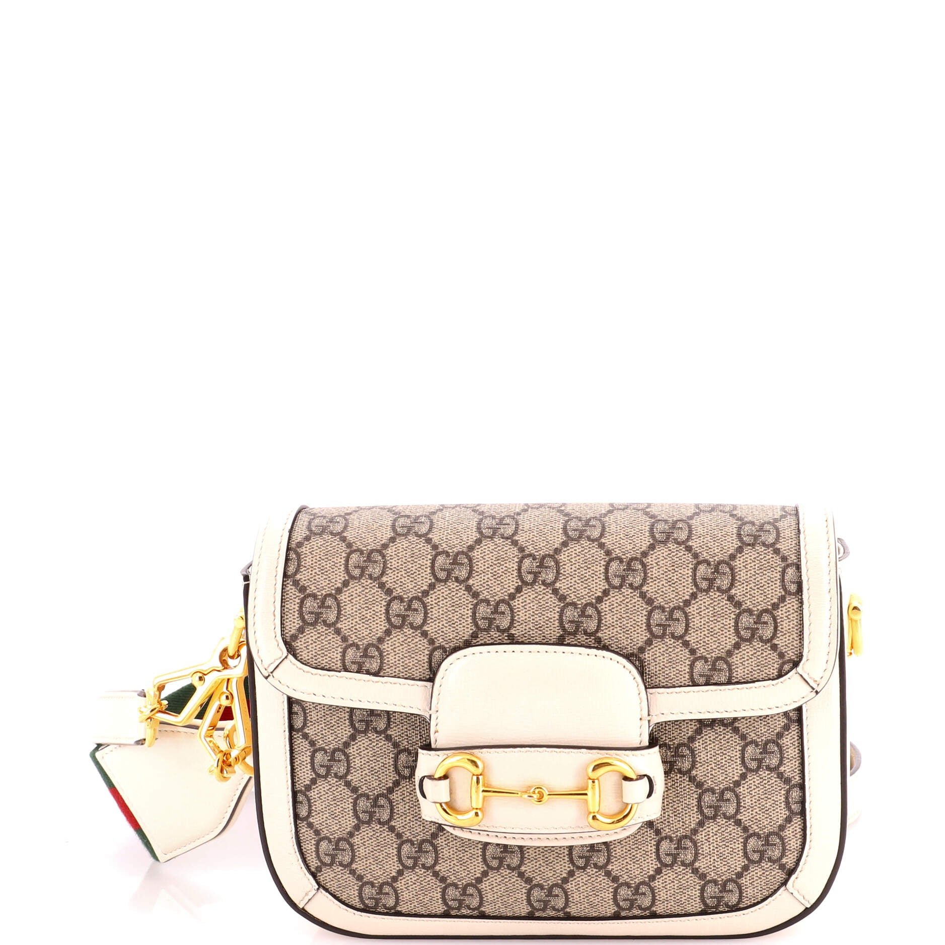 Horsebit 1955 Shoulder Bag GG Coated Canvas with Leather Mini
