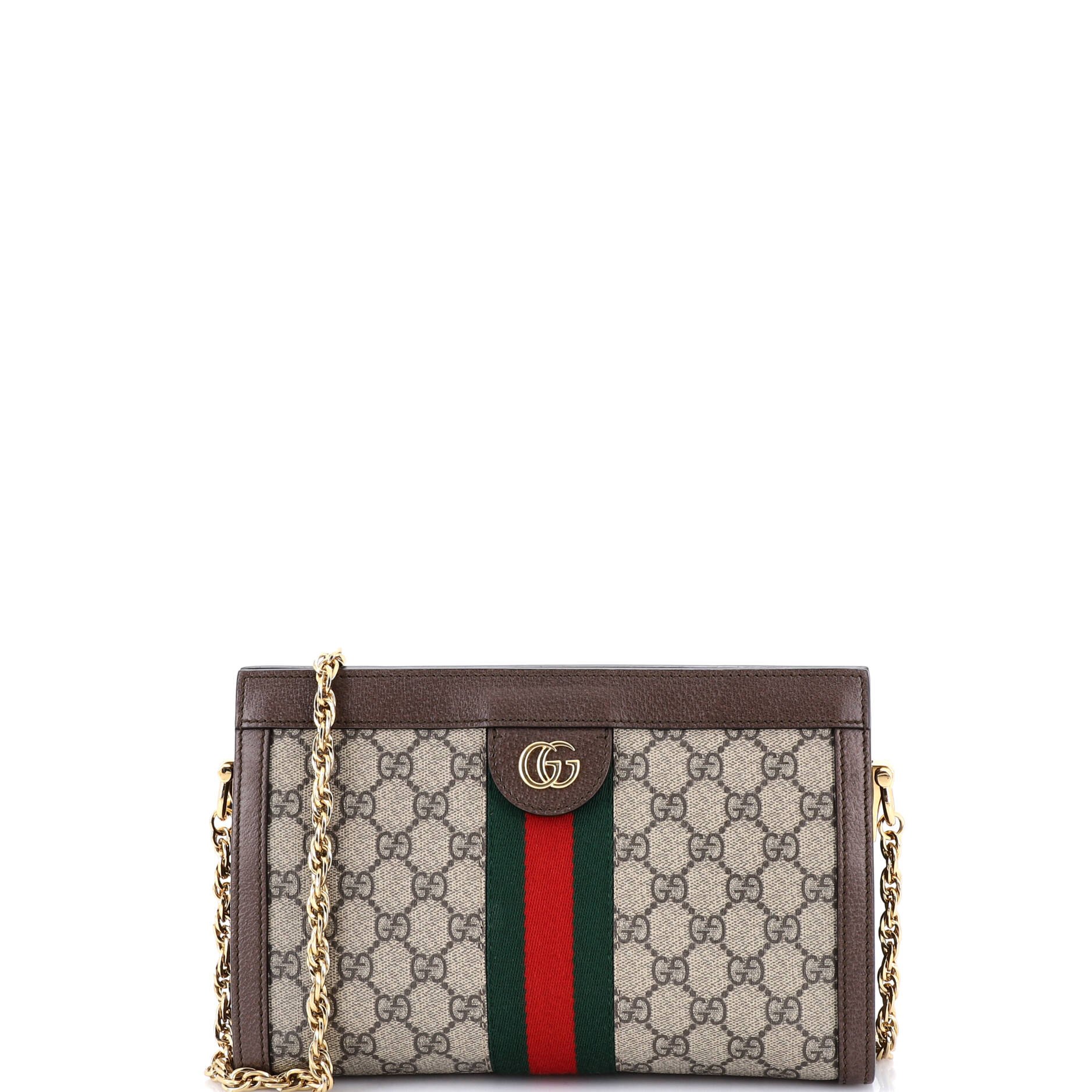 Gucci Ophidia Chain Shoulder Bag GG Coated Canvas Small