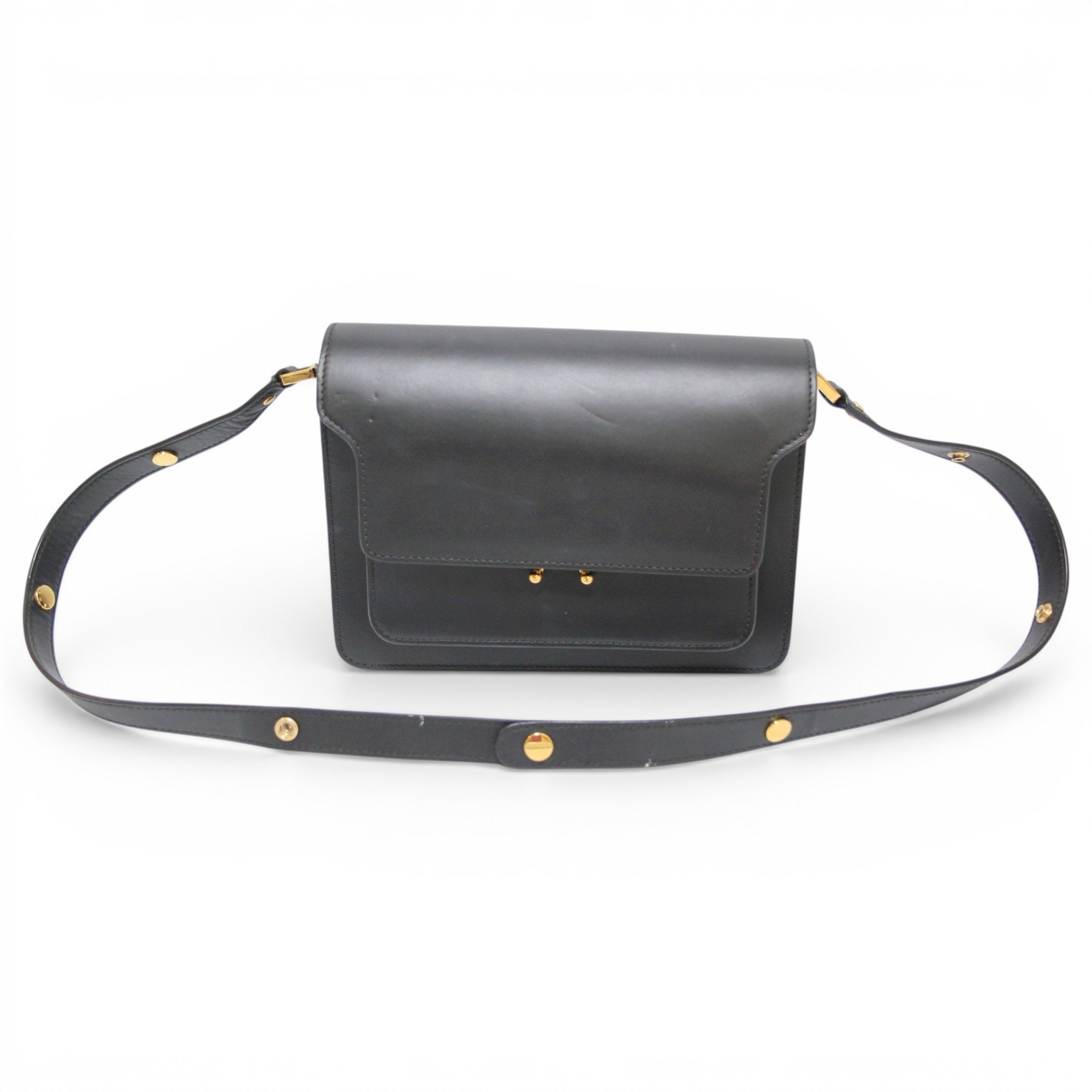 Trunk leather handbag