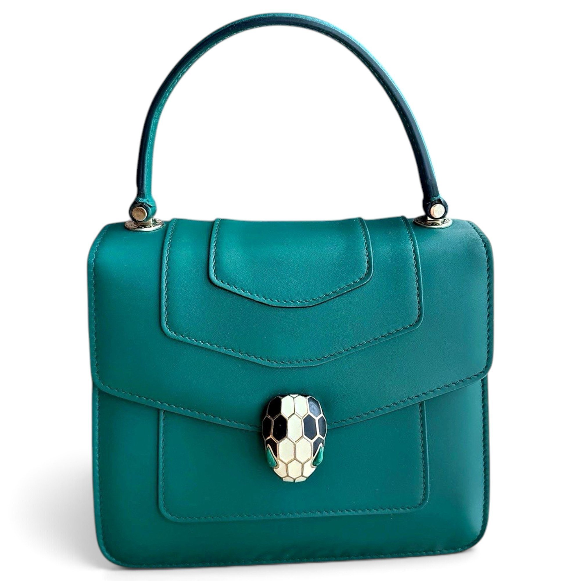 Serpenti leather handbag