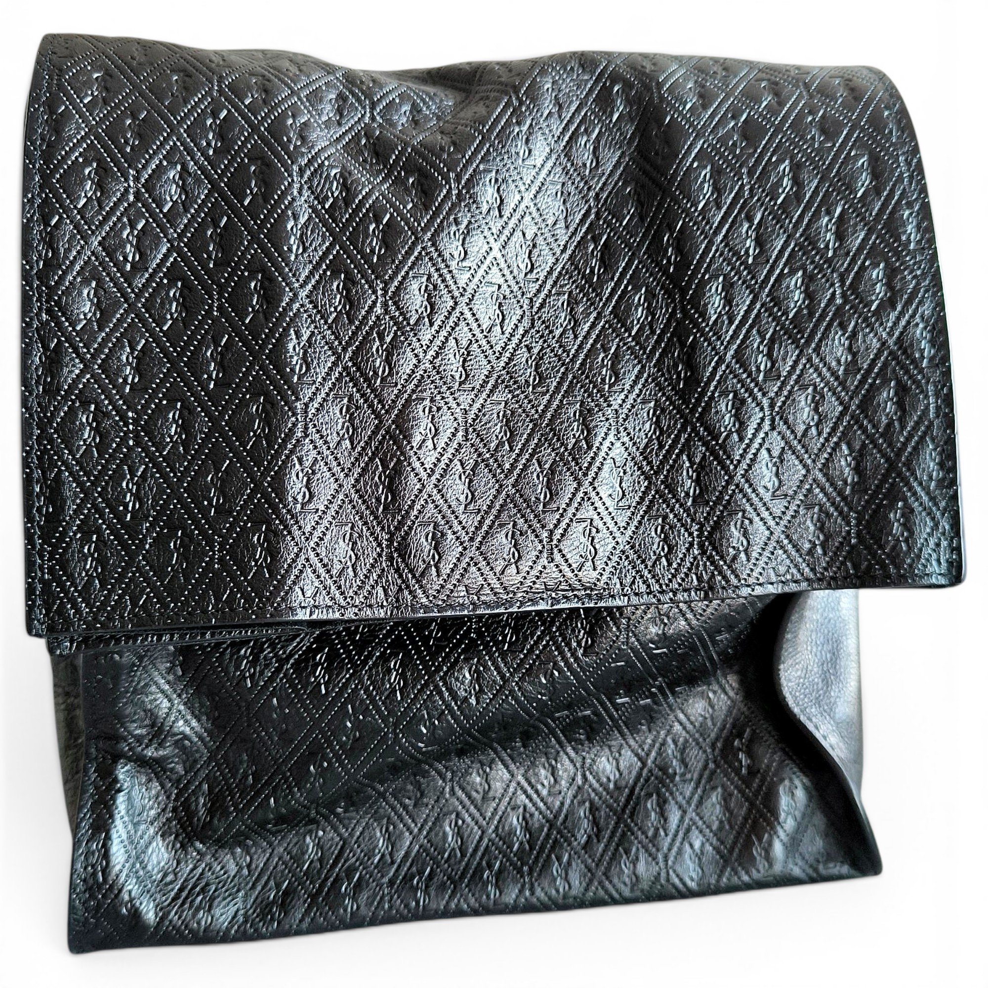 Leather clutch bag