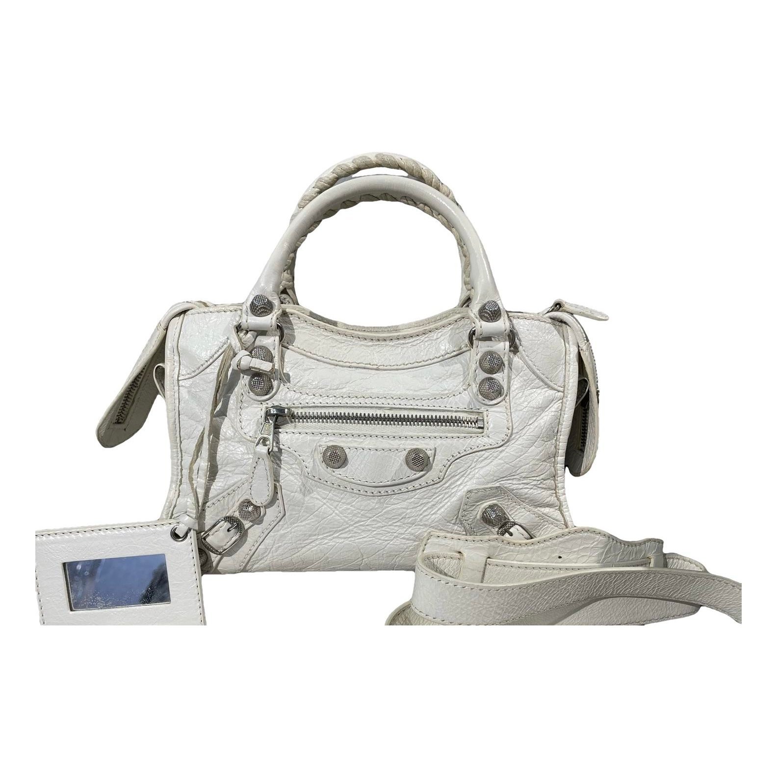 City leather handbag