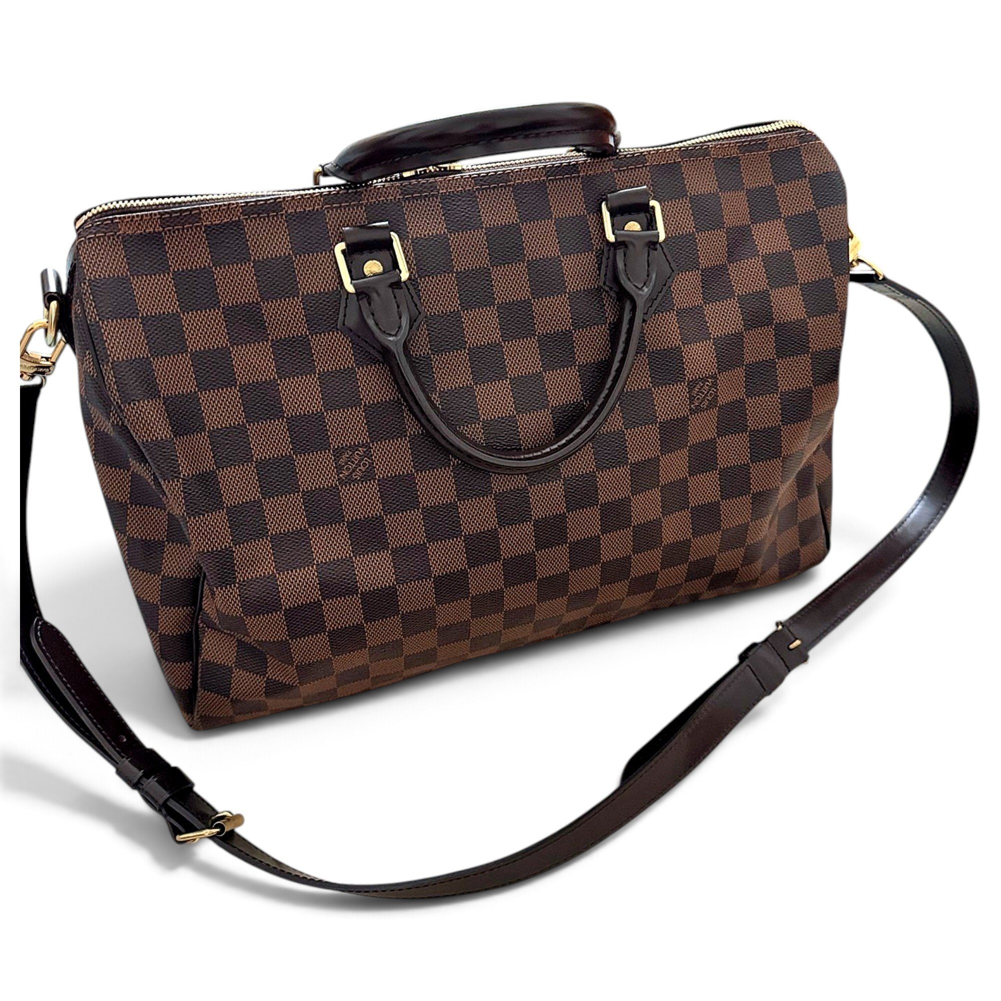 Louis Vuitton Speedy Bandoulière linen handbag