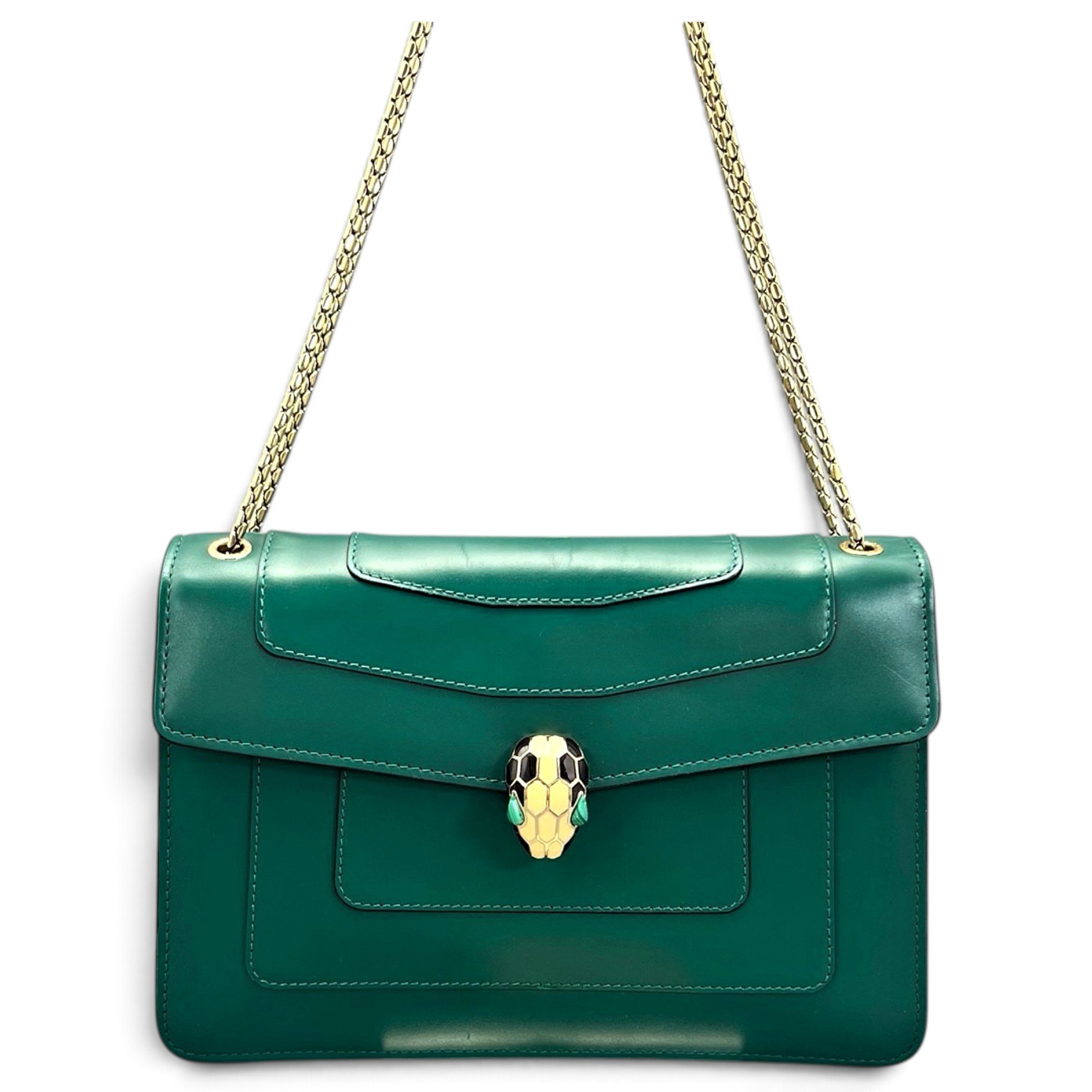 Serpenti leather handbag