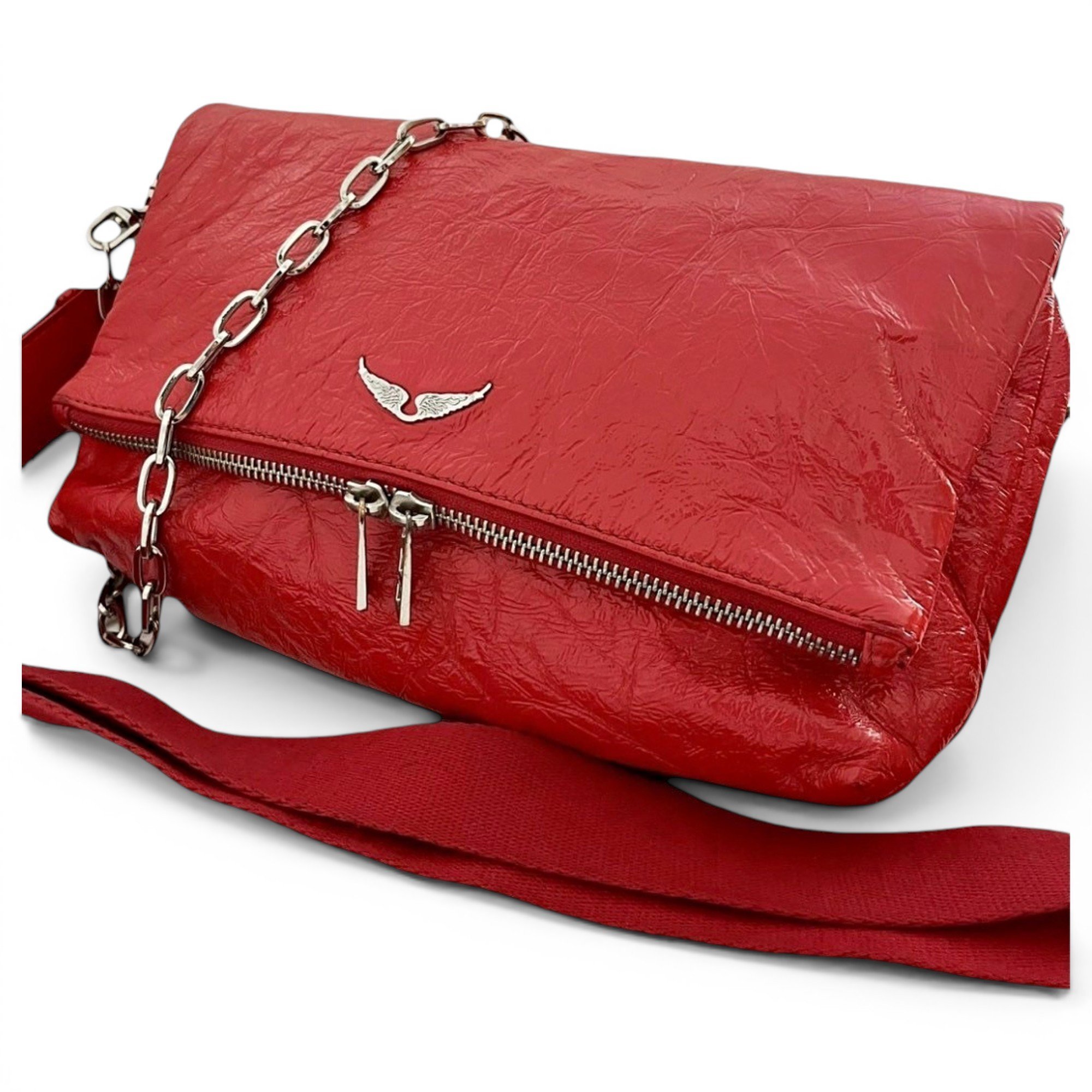 Rock patent leather crossbody bag