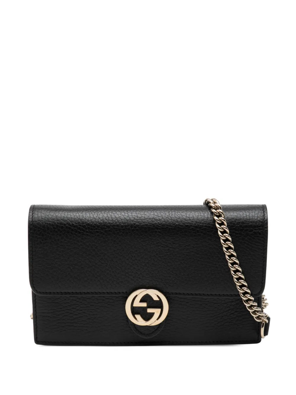 2000-2015 Dollar Calfskin Interlocking G Wallet on Chain crossbody bag