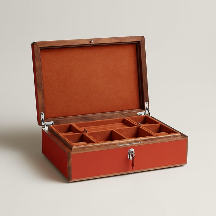 Terre Battue Amalthee H Rond Watch and Jewelry Box, Large Model
