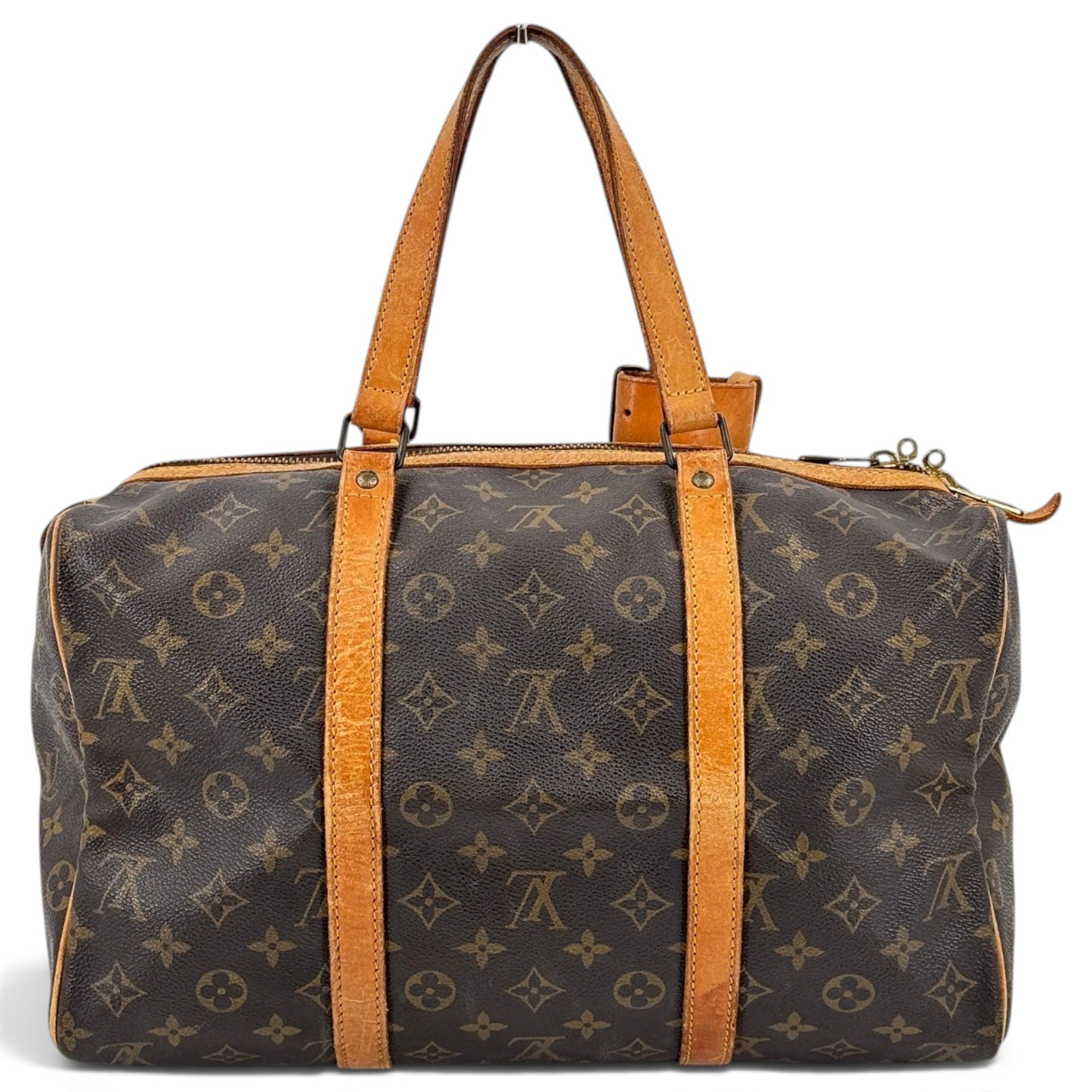 Sac souple leather travel bag