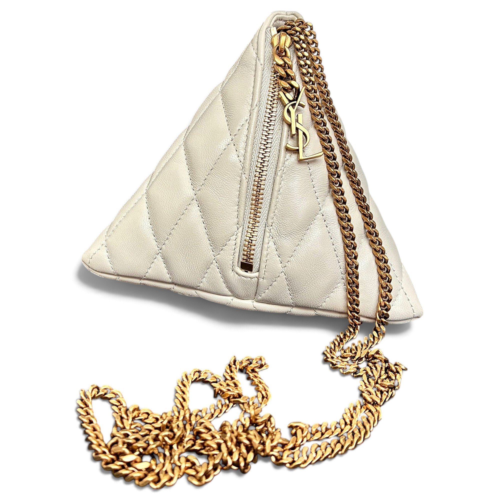 Pyramid Box leather mini bag