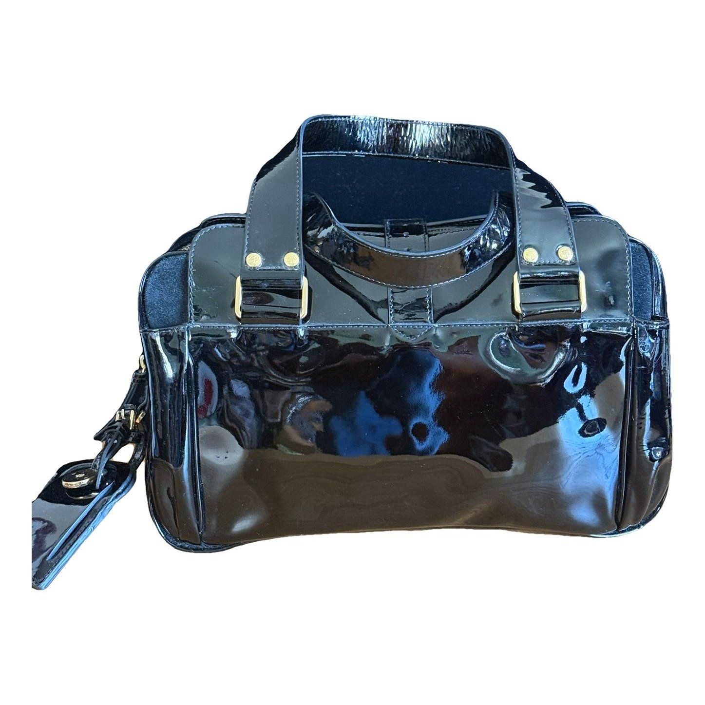 Patent leather handbag