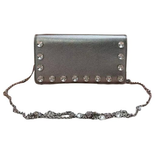 Miu Crystal leather handbag