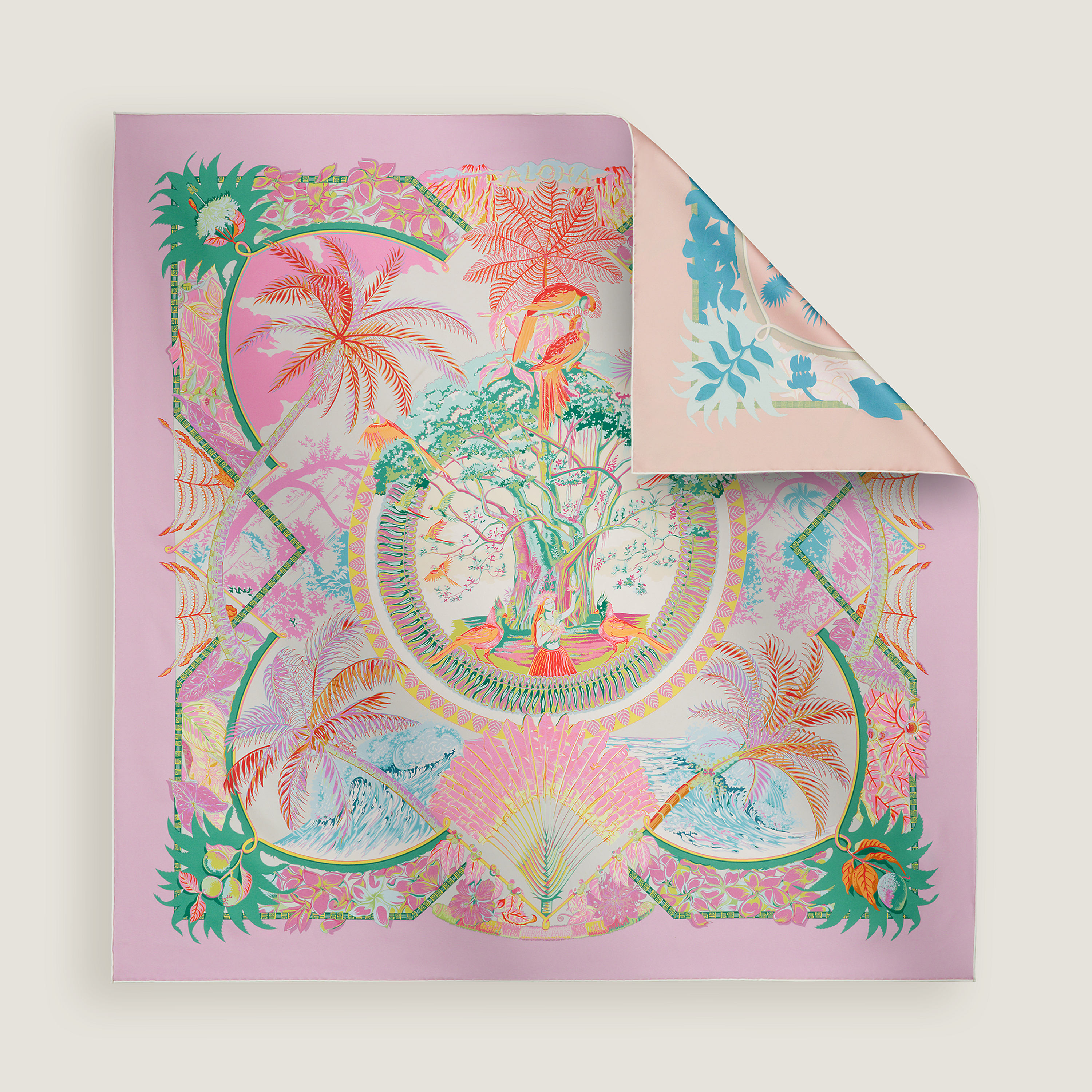Aloha double face scarf 90